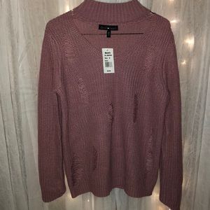 Knitted choker sweater